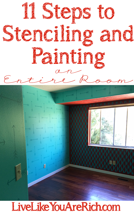 How to Paint and Stencil an Entire Room