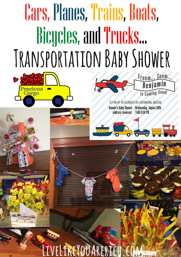 Cars, Planes, Trains, Boats, Bicycles, and Trucks... Transportation Baby Shower
