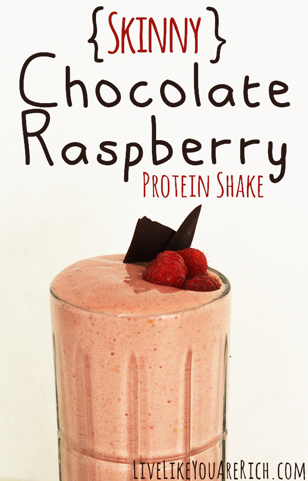 Skinny Chocolate Raspberry Protein Shake- Delicious with only 275 calories