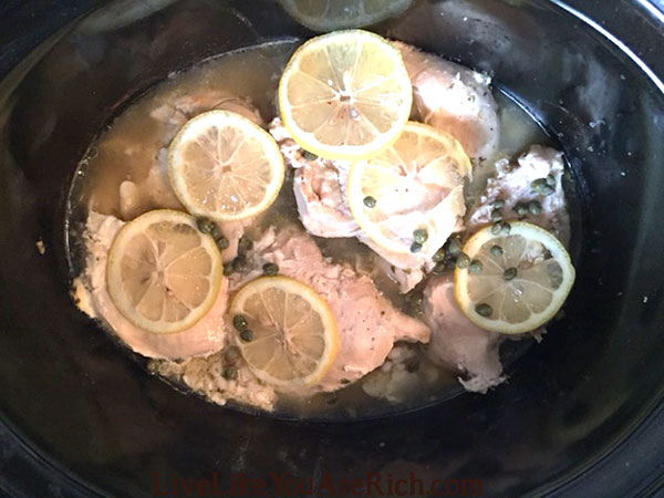 Slow Cooker Lemon Chicken Piccata