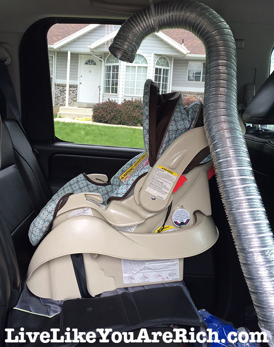DIY A/C Vent for Rear-Facing Babies! How to Keep Your Baby Cool in Their Rear-Facing Car Seat.