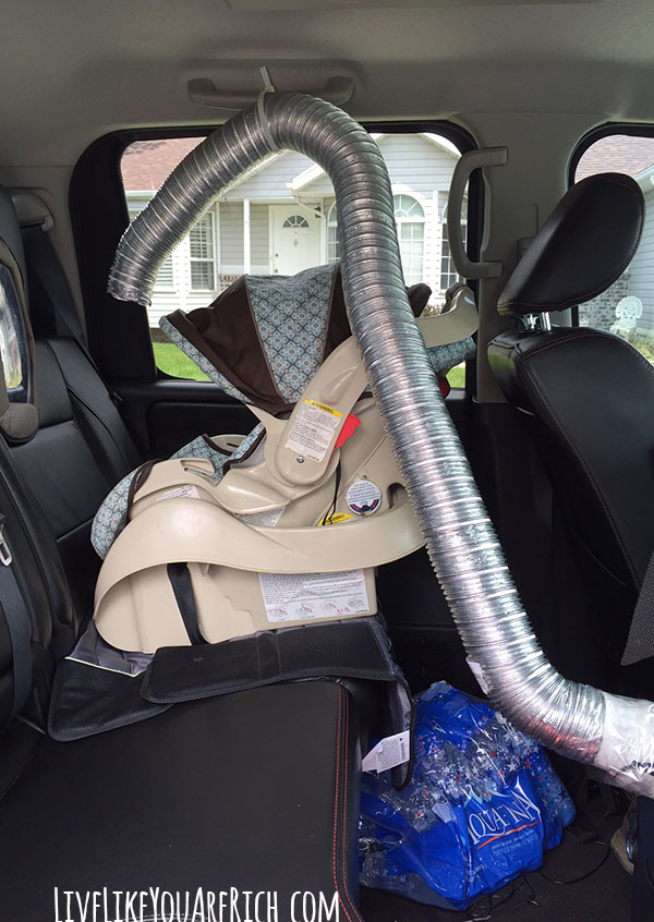 DIY A/C Vent for Rear-Facing Babies! -How to Keep Your Baby Cool in Their Rear-Facing Car Seat.
