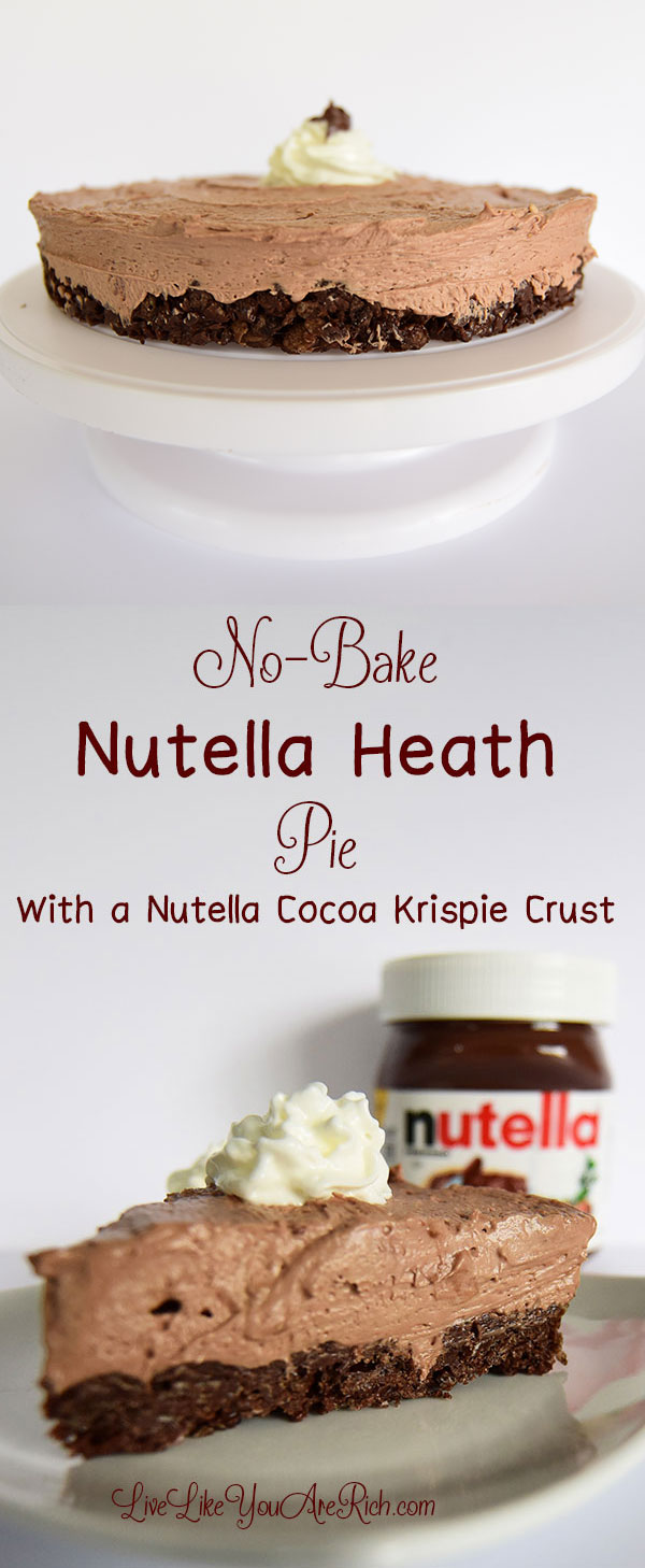 No-Bake Nutella Heath Pie
