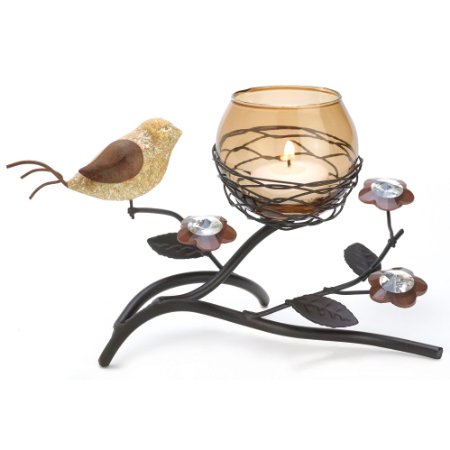 Partridge and pear tree candle holder