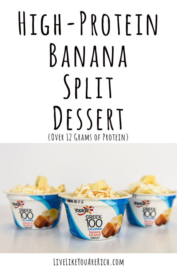 High-Protein Banana Split Dessert
