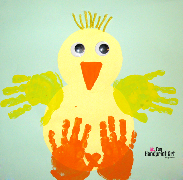 Baby-Chick-Handprint-Craft-for-Easter